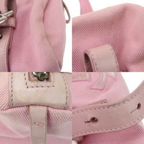 Saint Laurent Yves Kahala handbag pink canvas leather bag is - Picture 8 of 9